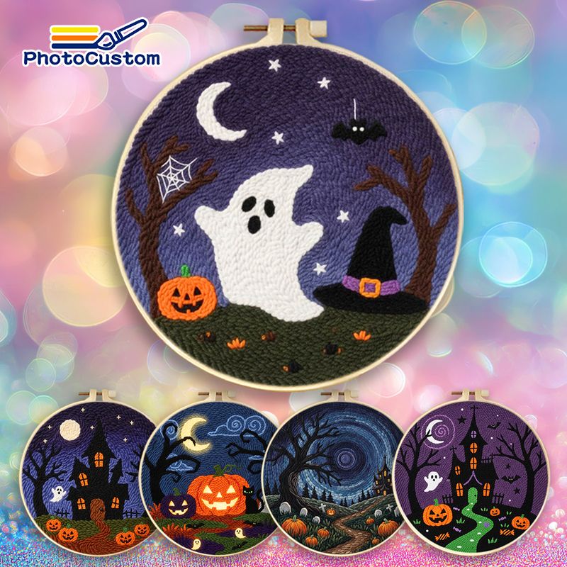 Embroidery Ideas For Bags - PhotoCustom Ghost Punch Needle Frame Home