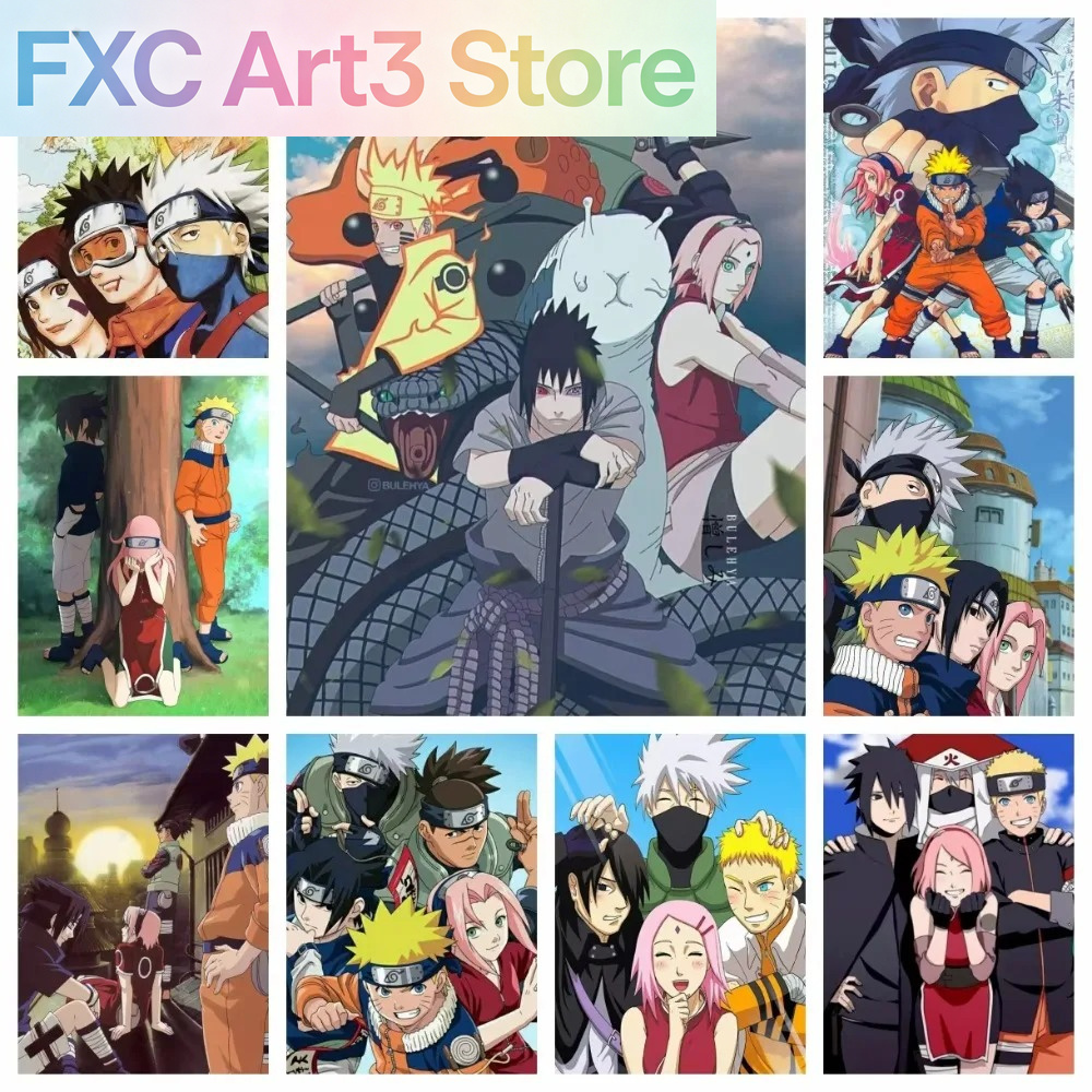 Embroidery Pattern - Frameless 1pc Naruto Class Seven New