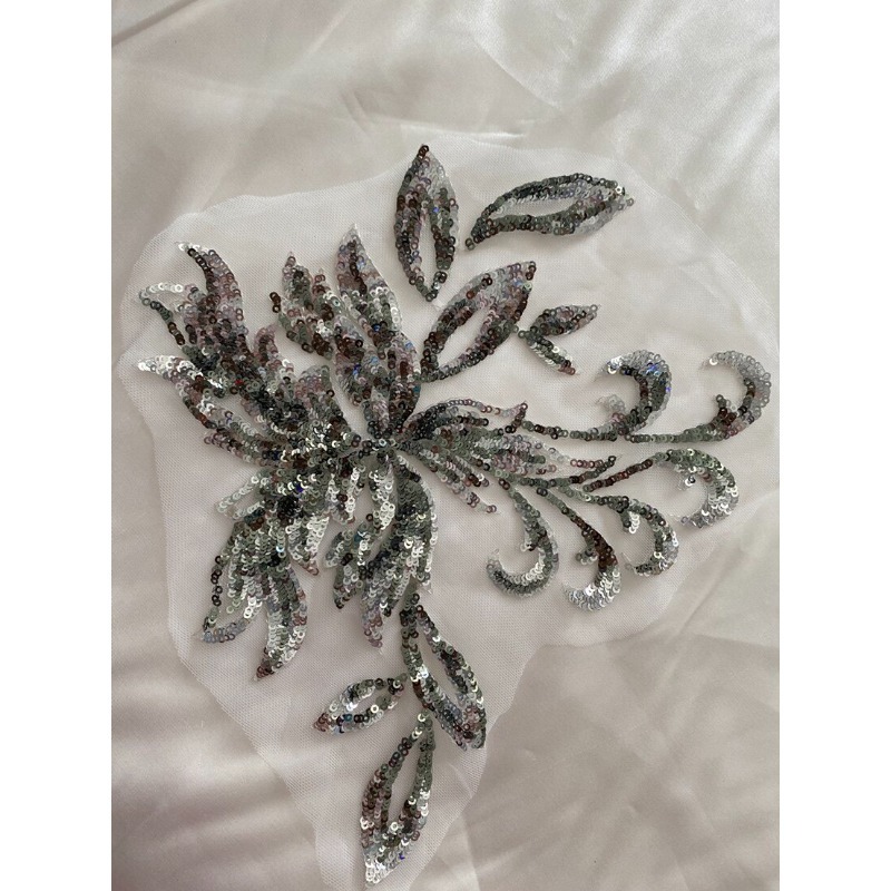 Embroidery Flower Pattern - Lace Embroidery Mesh Sequin Flower Patches