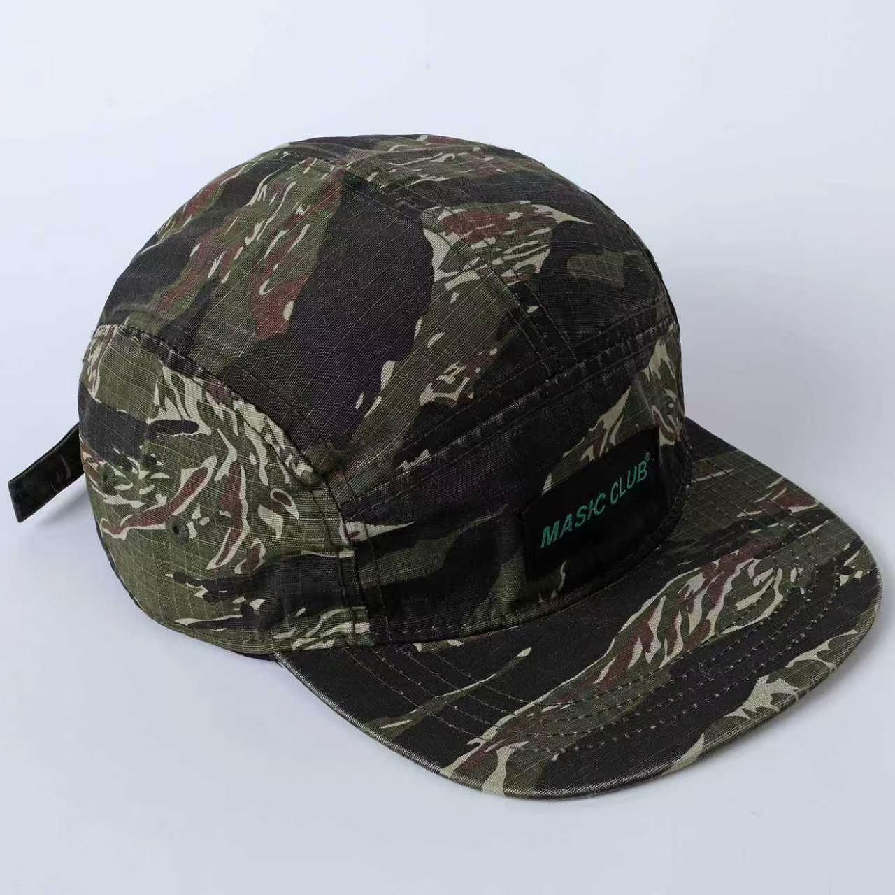 Embroidery Hat Machine - Striped camouflage embroidered letter logo baseball