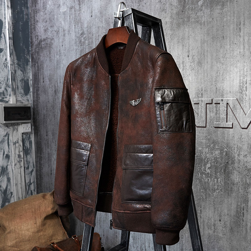 Denny&Dora Men's Shearling Coa - Embroidery In Australia recension och pris