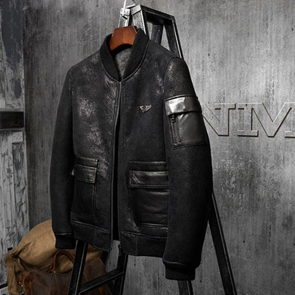 Denny&Dora Men's Shearling Coa - Embroidery In Australia recension och pris