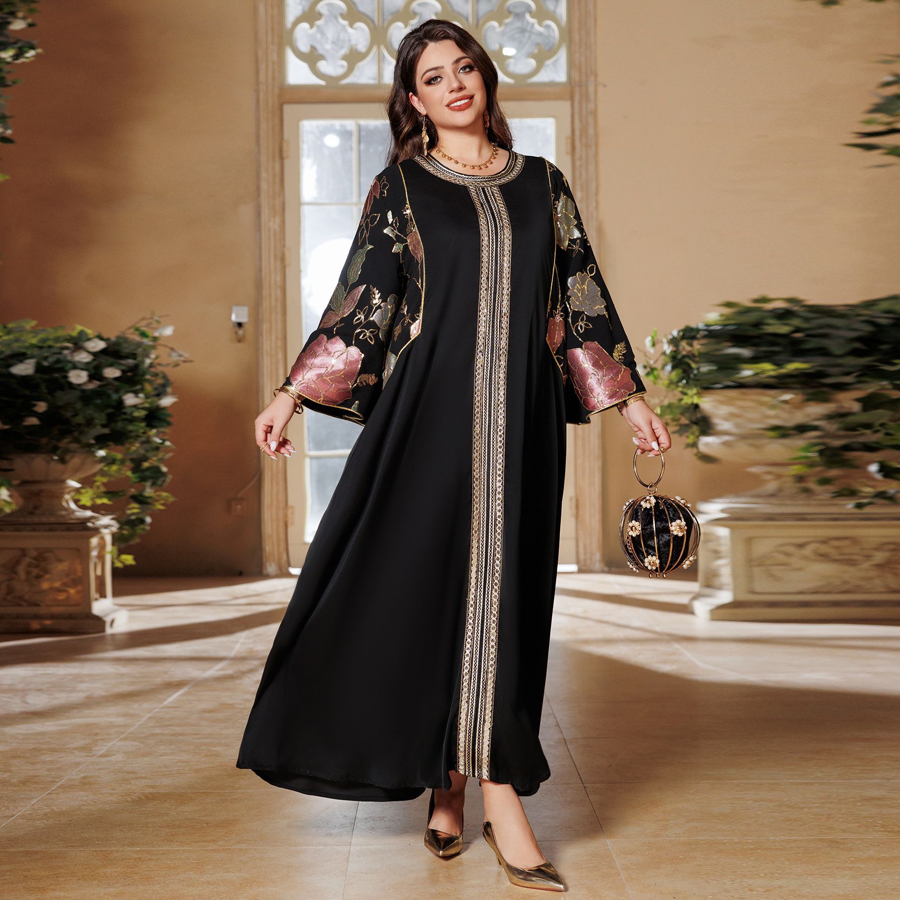 Eid Muslim Party Dress for Wom - Embroidery Kaftan recension och pris