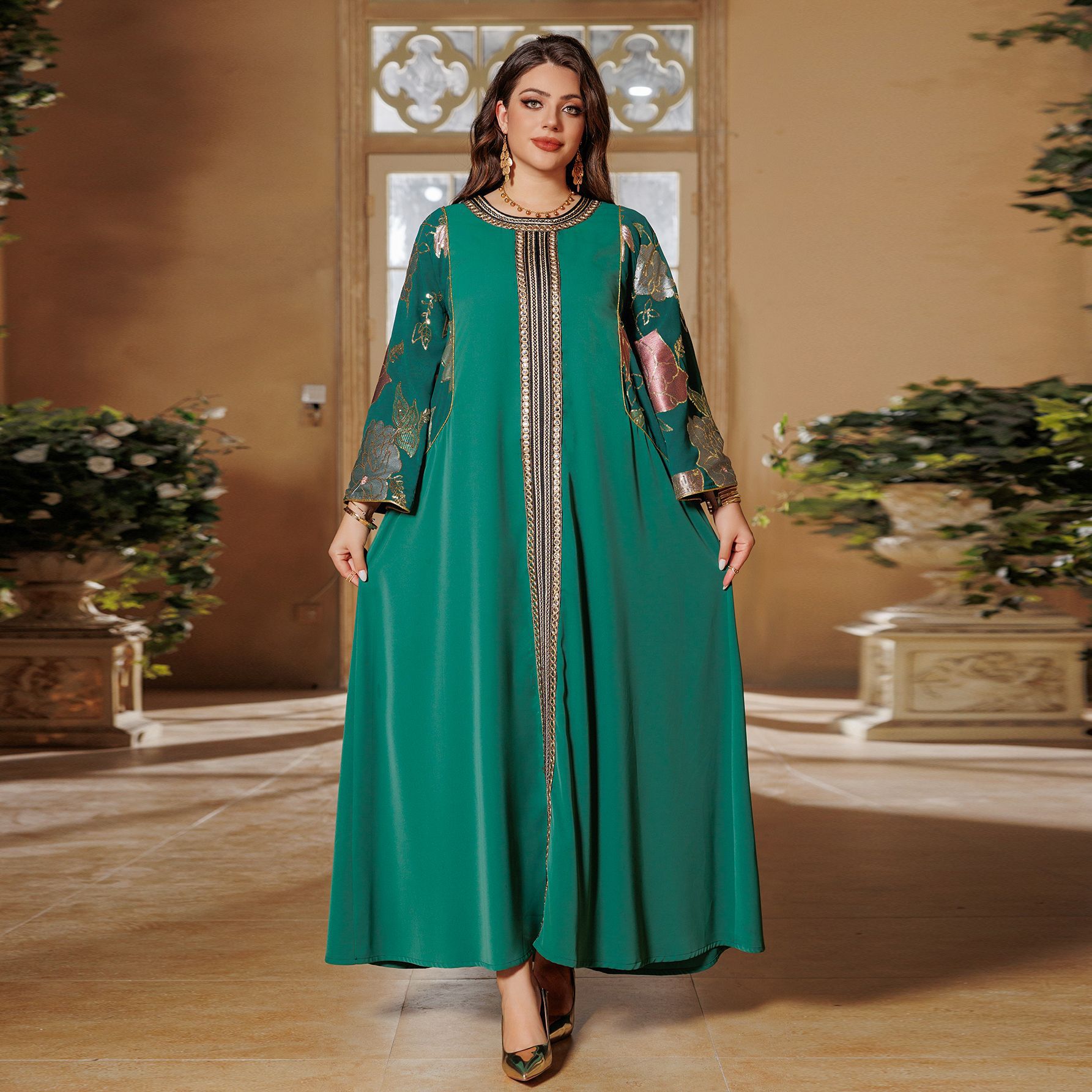 Eid Muslim Party Dress for Wom - Embroidery Kaftan recension och pris