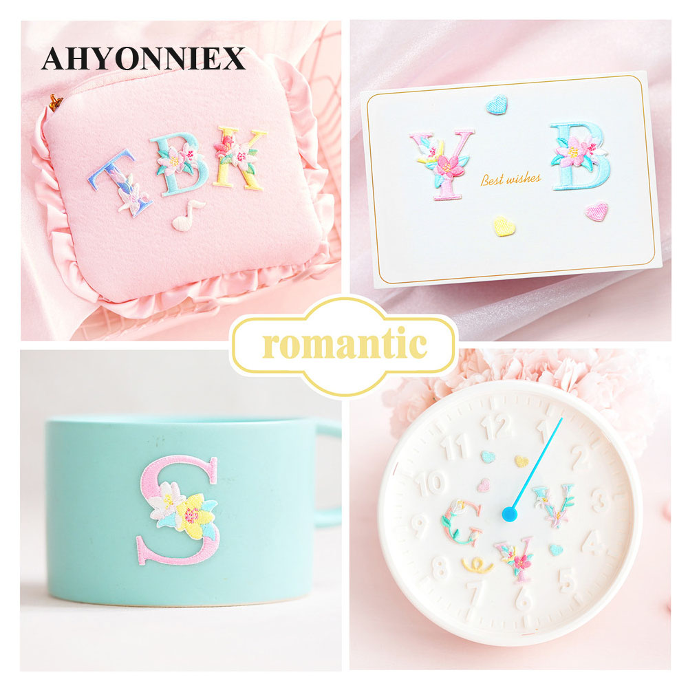 1 Piece Flower English Letters - Embroidery Letter N recension och pris