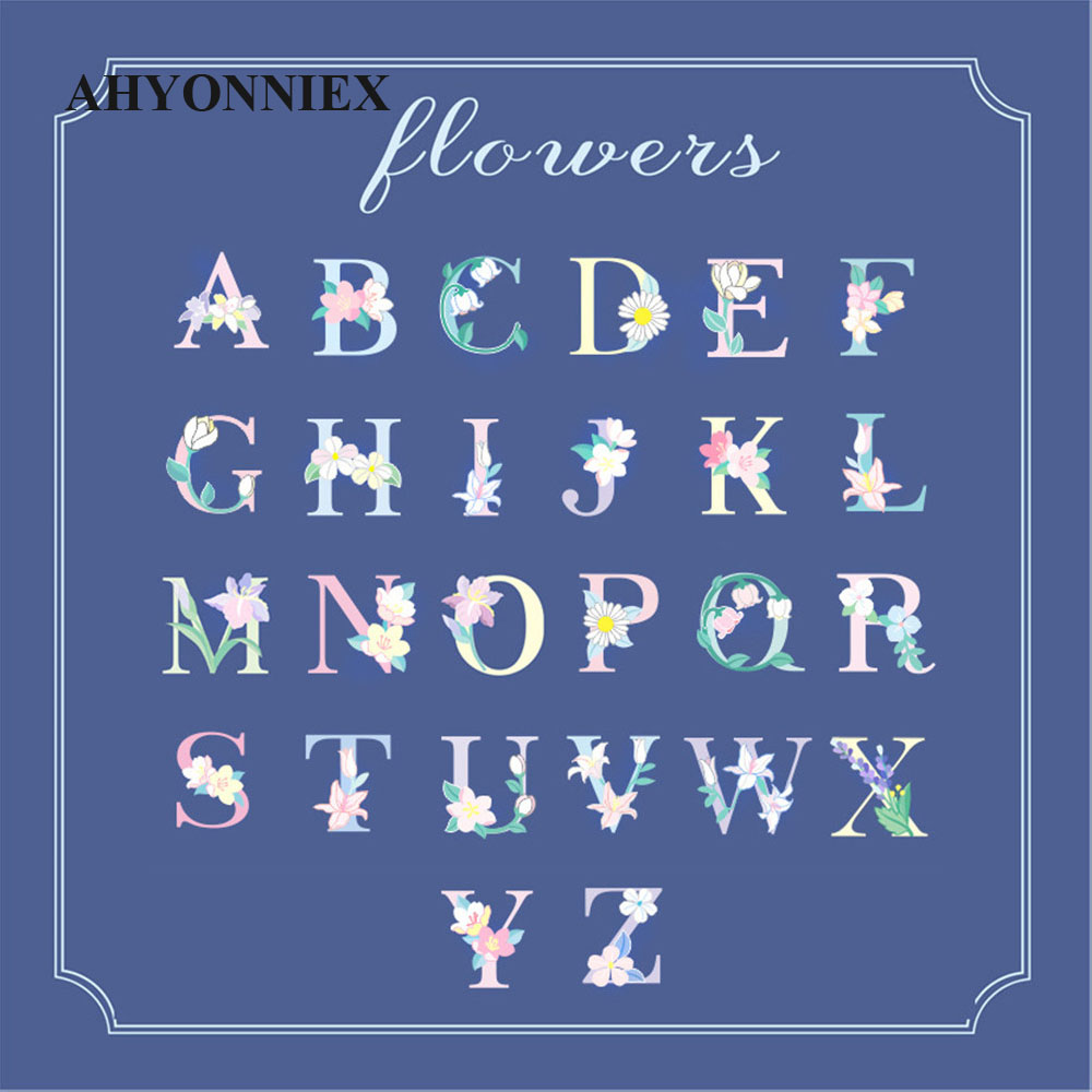 1 Piece Flower English Letters - Embroidery Letter N recension och pris