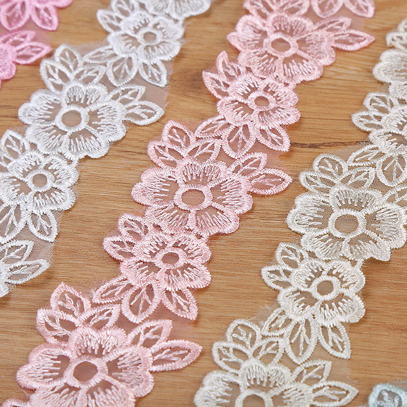 5CM Width Embroidered Organza  - Embroidery Flower Pattern recension och pris
