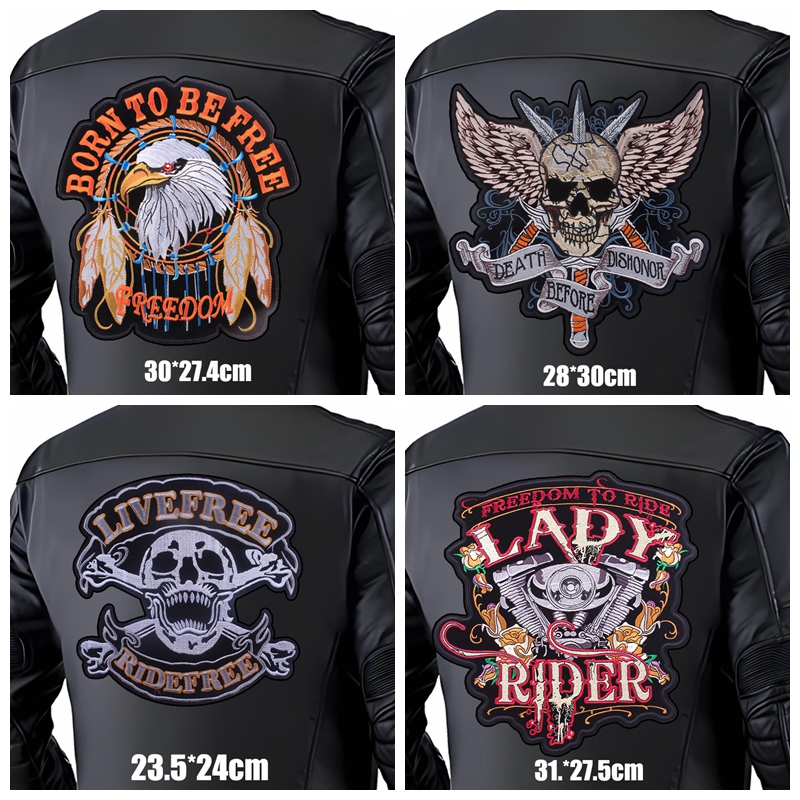Large Back Embroidered Patches - Embroidery Jacket Jeans recension och pris
