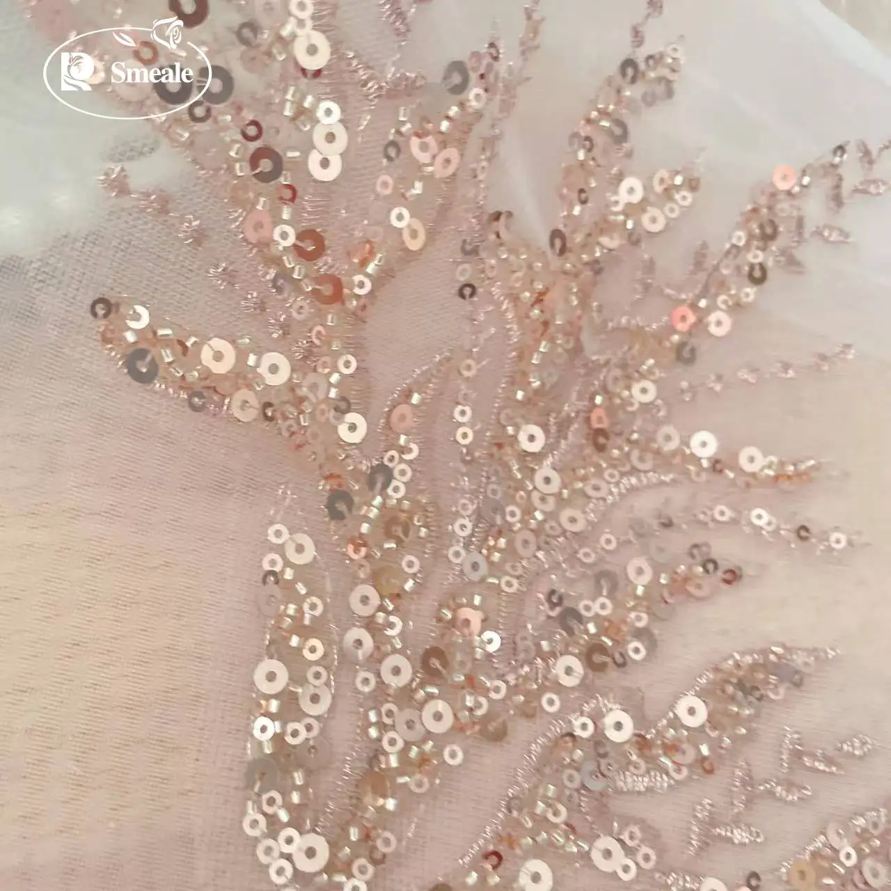 5Pair-2Pair.Rose Gold Sequin T - Embroidery Flower Pattern recension och pris