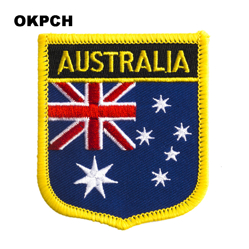 Australia Flag Shield Shape Ir - Embroidery In Australia recension och pris