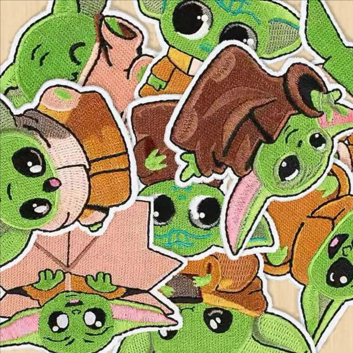 9Pcs/set Cartoon Yoda iron on  - Embroidery Jacket Jeans recension och pris