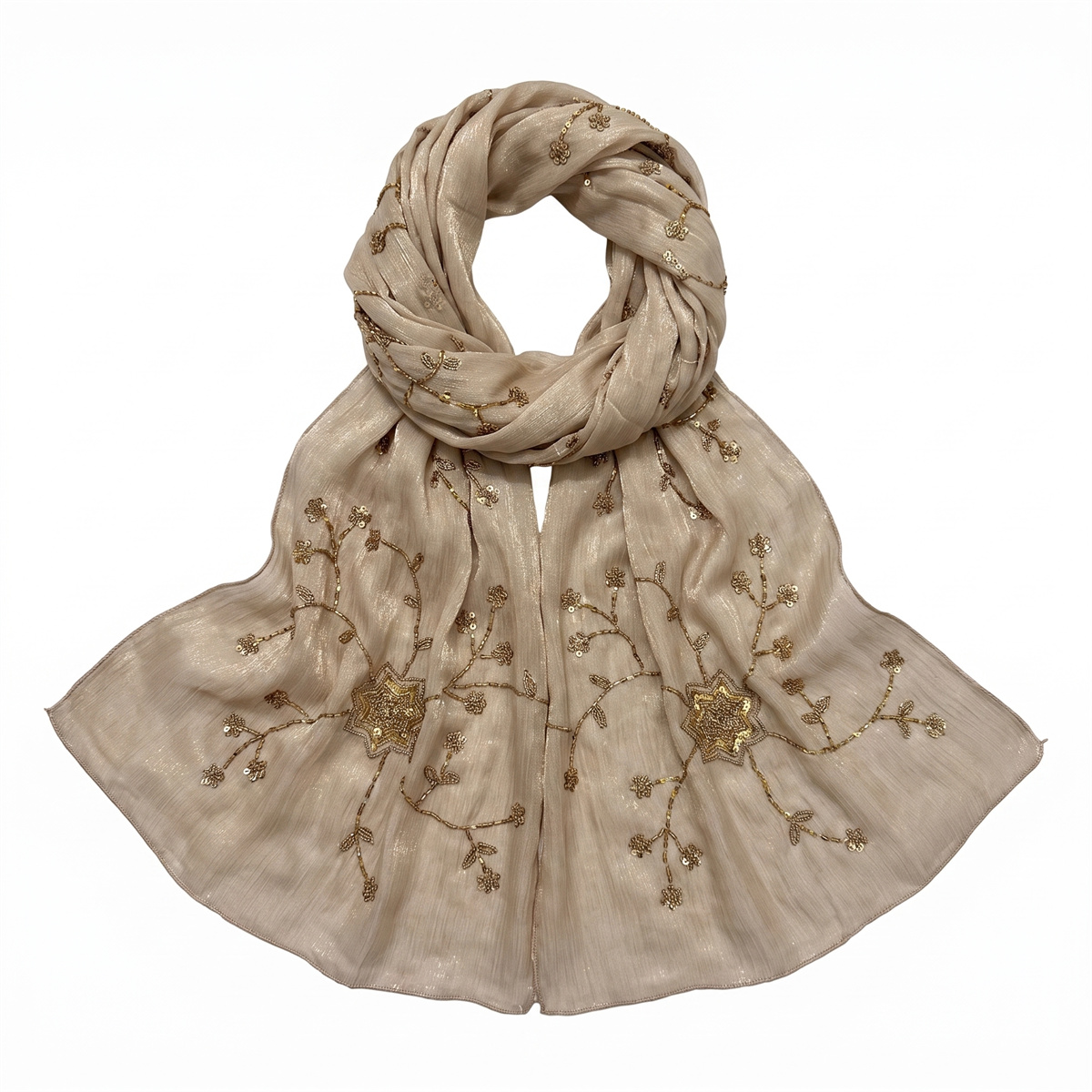 Fashion Crinkle Hijab Scarf Wi - Embroidery Hijab recension och pris