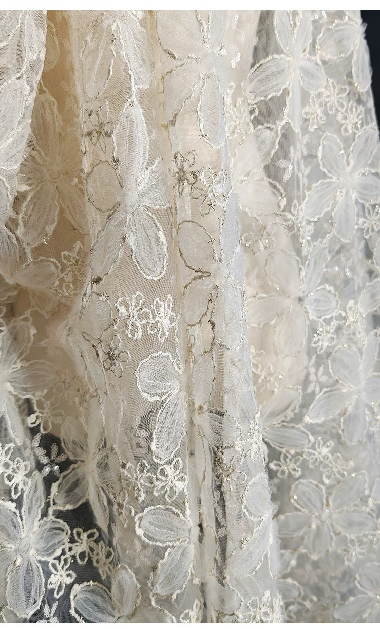 1yard Gold thread sequin embro - Embroidery Gold recension och pris