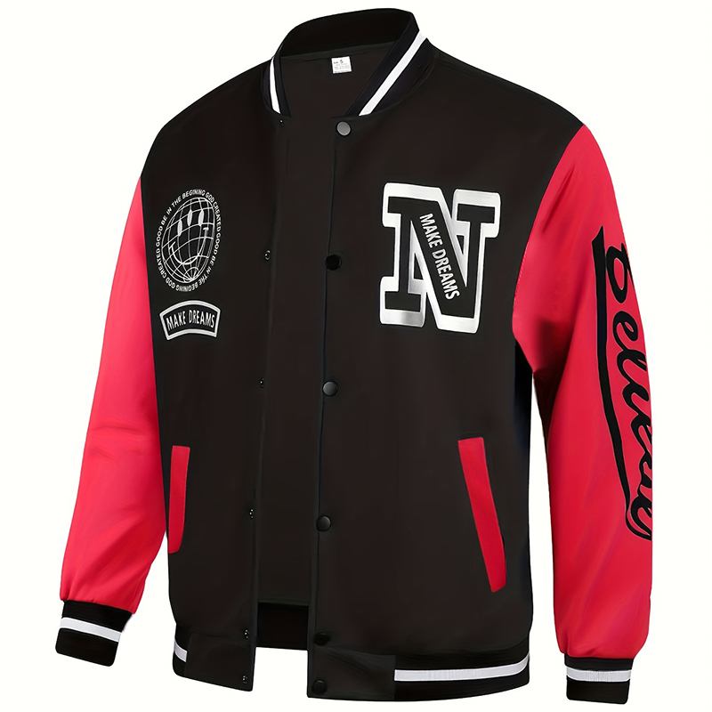 Letter N Baseball Jersey Jacke - Embroidery Letter N recension och pris