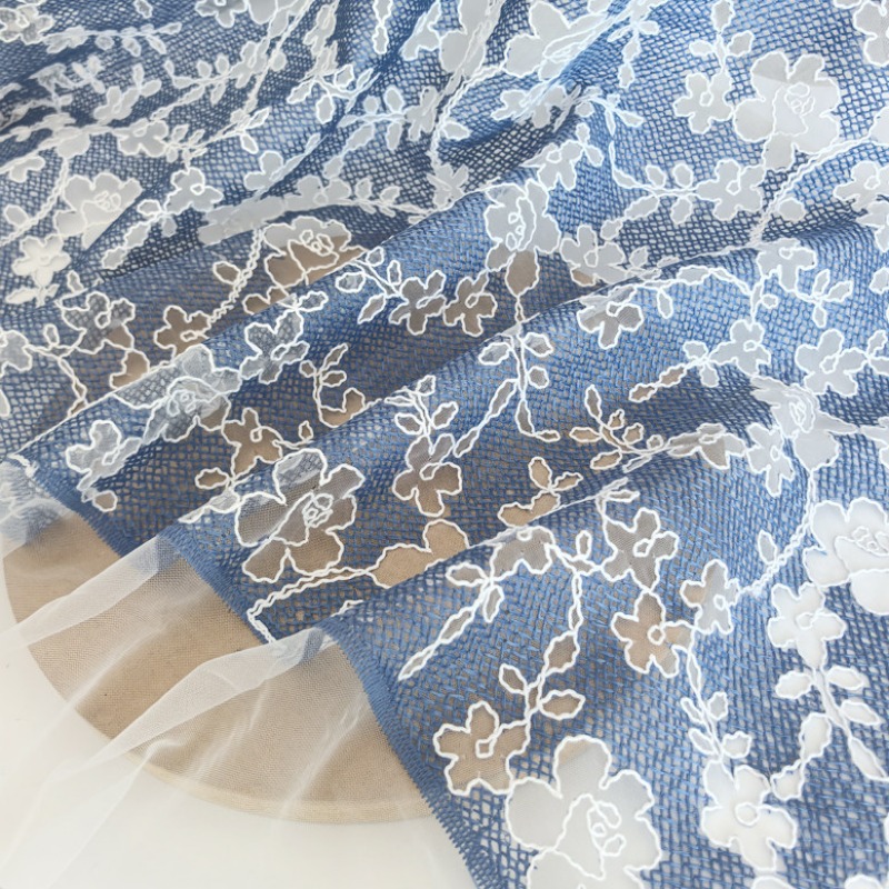 Floral Embroidery Tulle Lace F - Embroidery Flower Pattern recension och pris