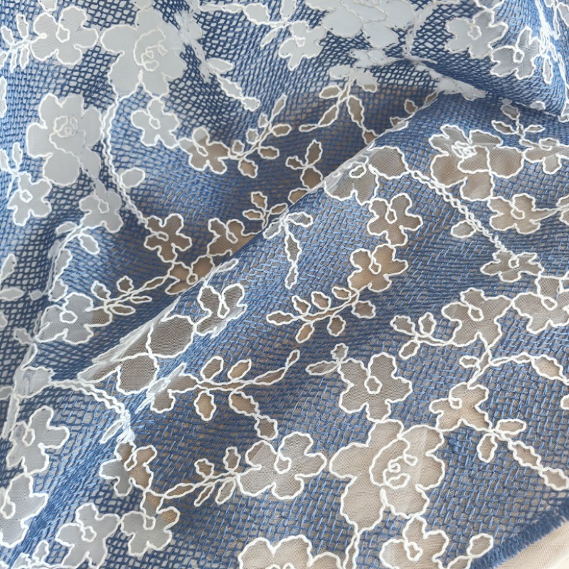 Floral Embroidery Tulle Lace F - Embroidery Flower Pattern recension och pris