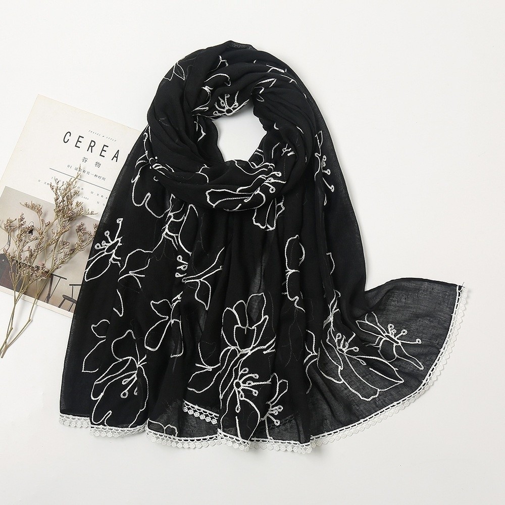 Versatile Elegant Hijab Scarf  - Embroidery Hijab recension och pris