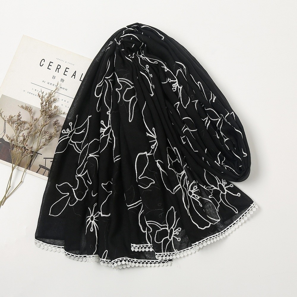 Versatile Elegant Hijab Scarf  - Embroidery Hijab recension och pris