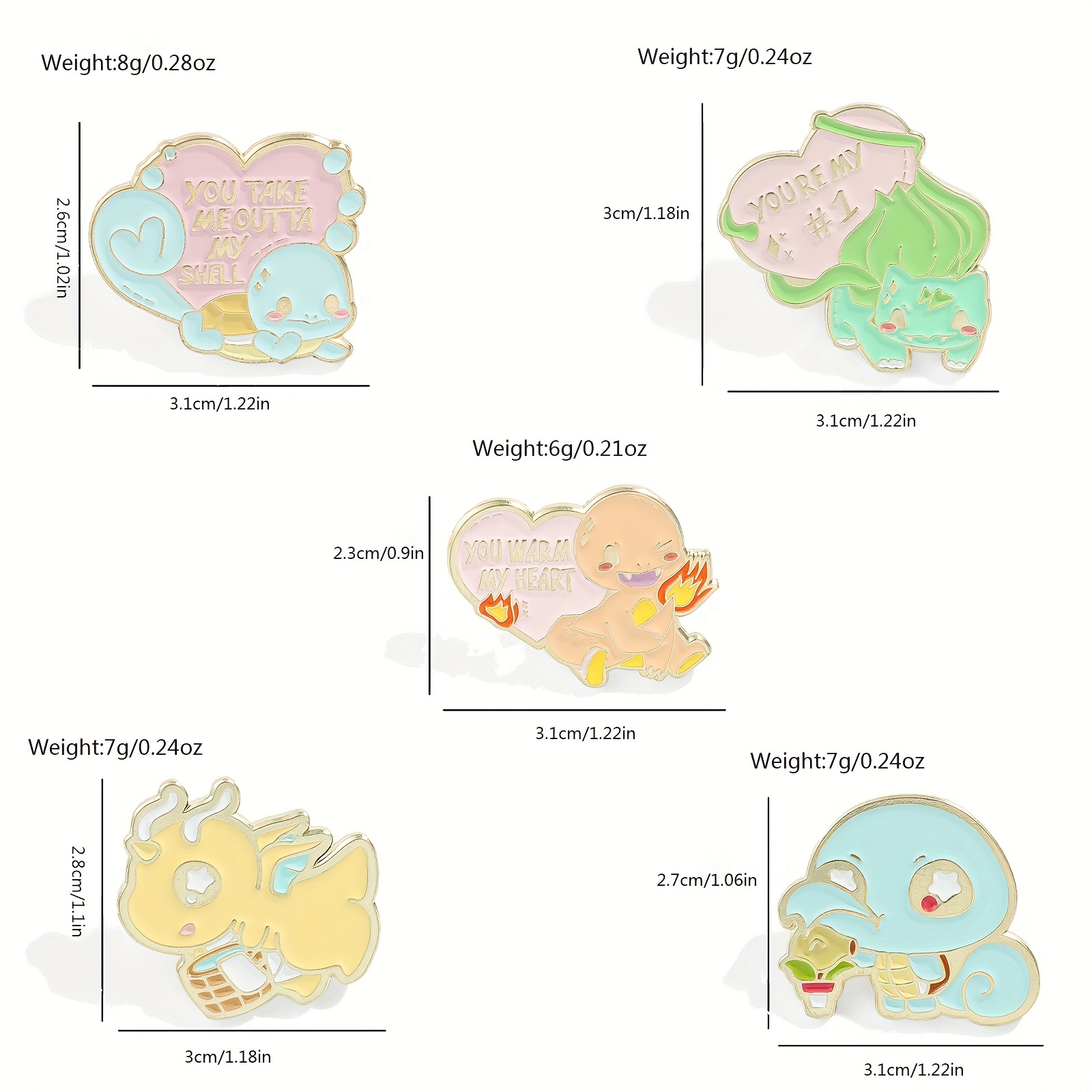 5 Pcs Cute Anime Brooch Person - Embroidery Garment recension och pris