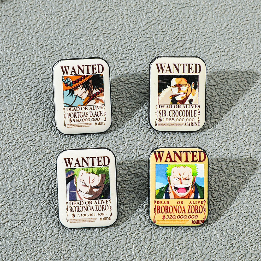 4 Pcs ONE PIECE Cartoon Anime  - Embroidery Garment recension och pris