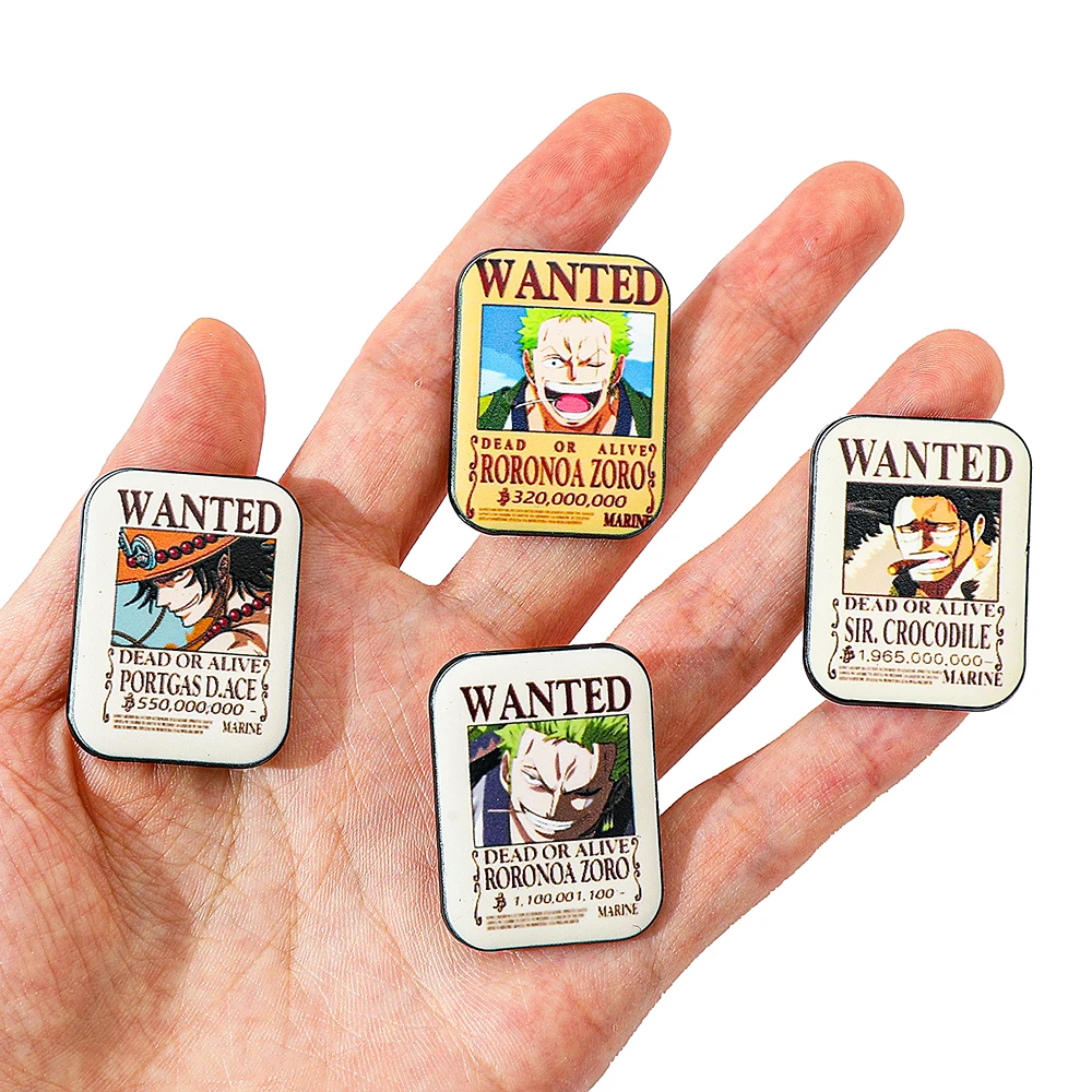 4 Pcs ONE PIECE Cartoon Anime  - Embroidery Garment recension och pris