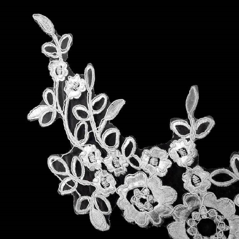 1 Pair Embroidery on the flowe - Embroidery Flower Pattern recension och pris