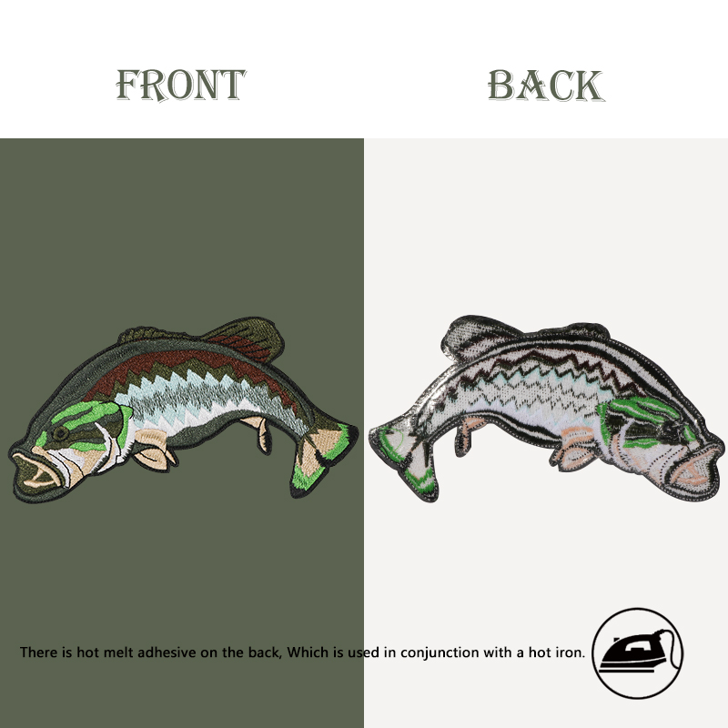 1PC Bass Embroidered Patch Fis - Embroidery Hat Machine recension och pris