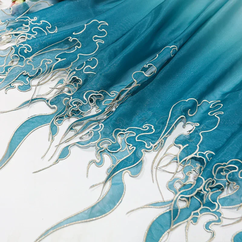 Chinese Style Embroidery Lotus - Embroidery Fabric recension och pris