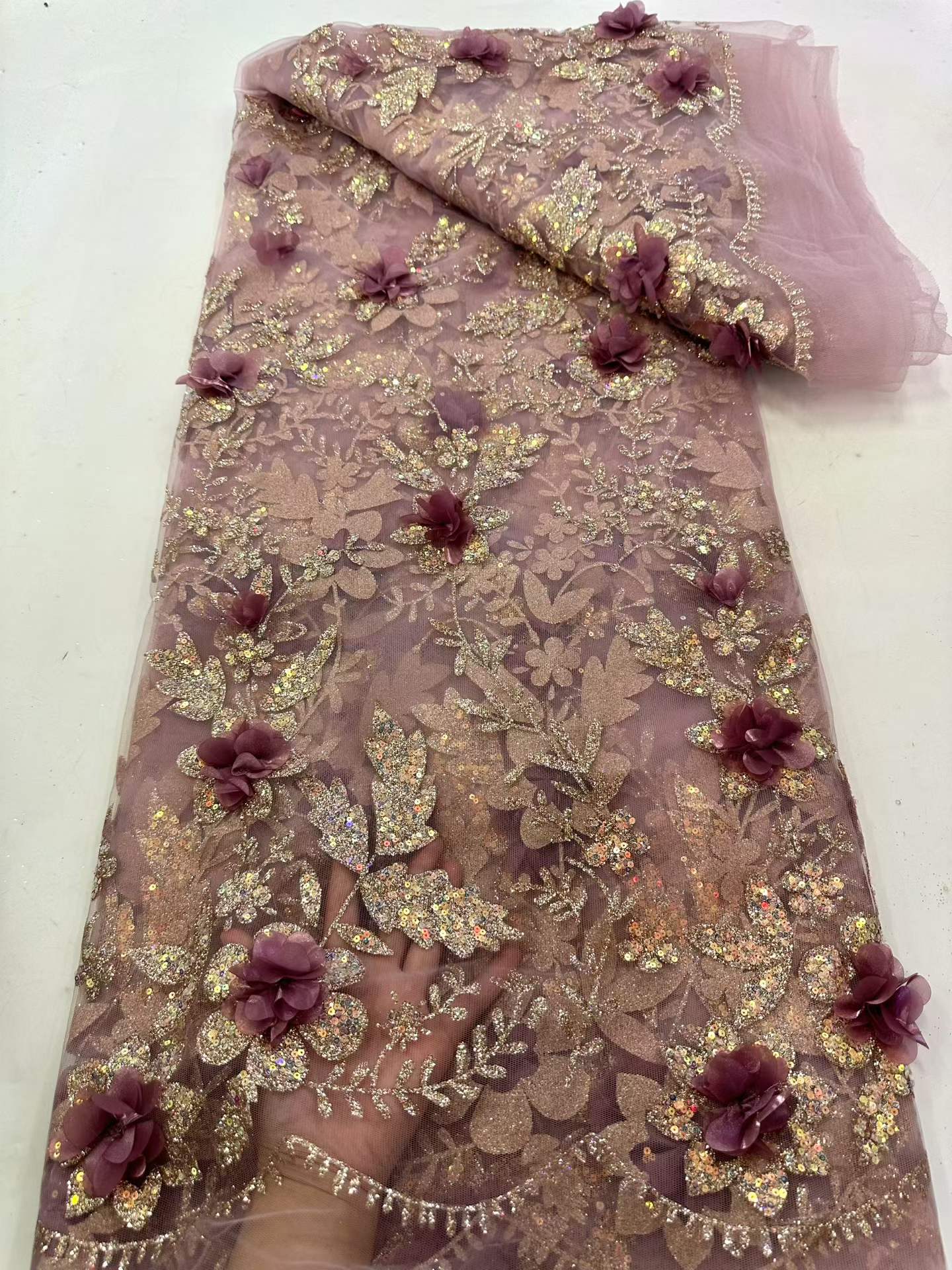 African Lace Fabric Embroidere - Embroidery Flower Pattern recension och pris