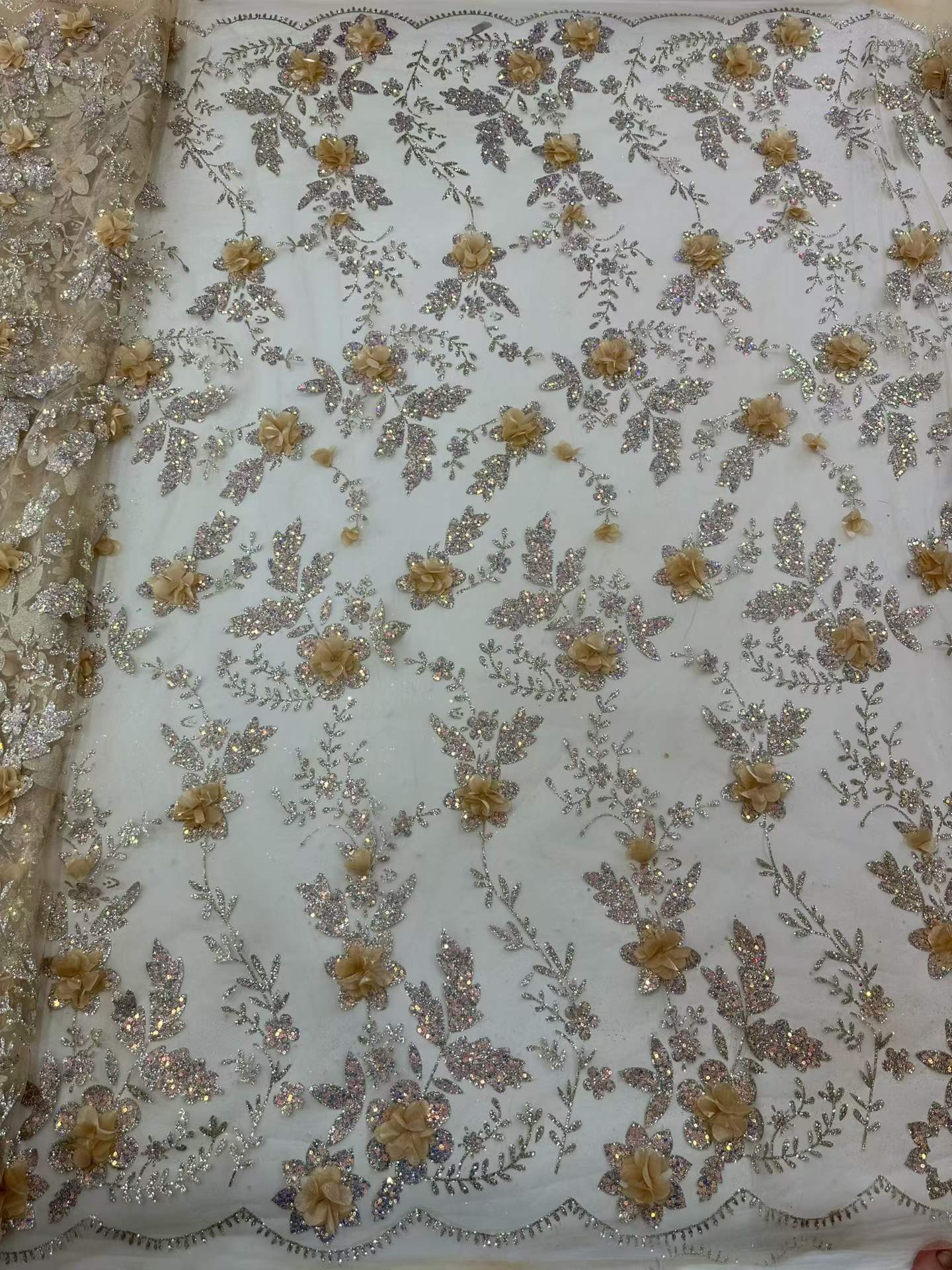 African Lace Fabric Embroidere - Embroidery Flower Pattern recension och pris