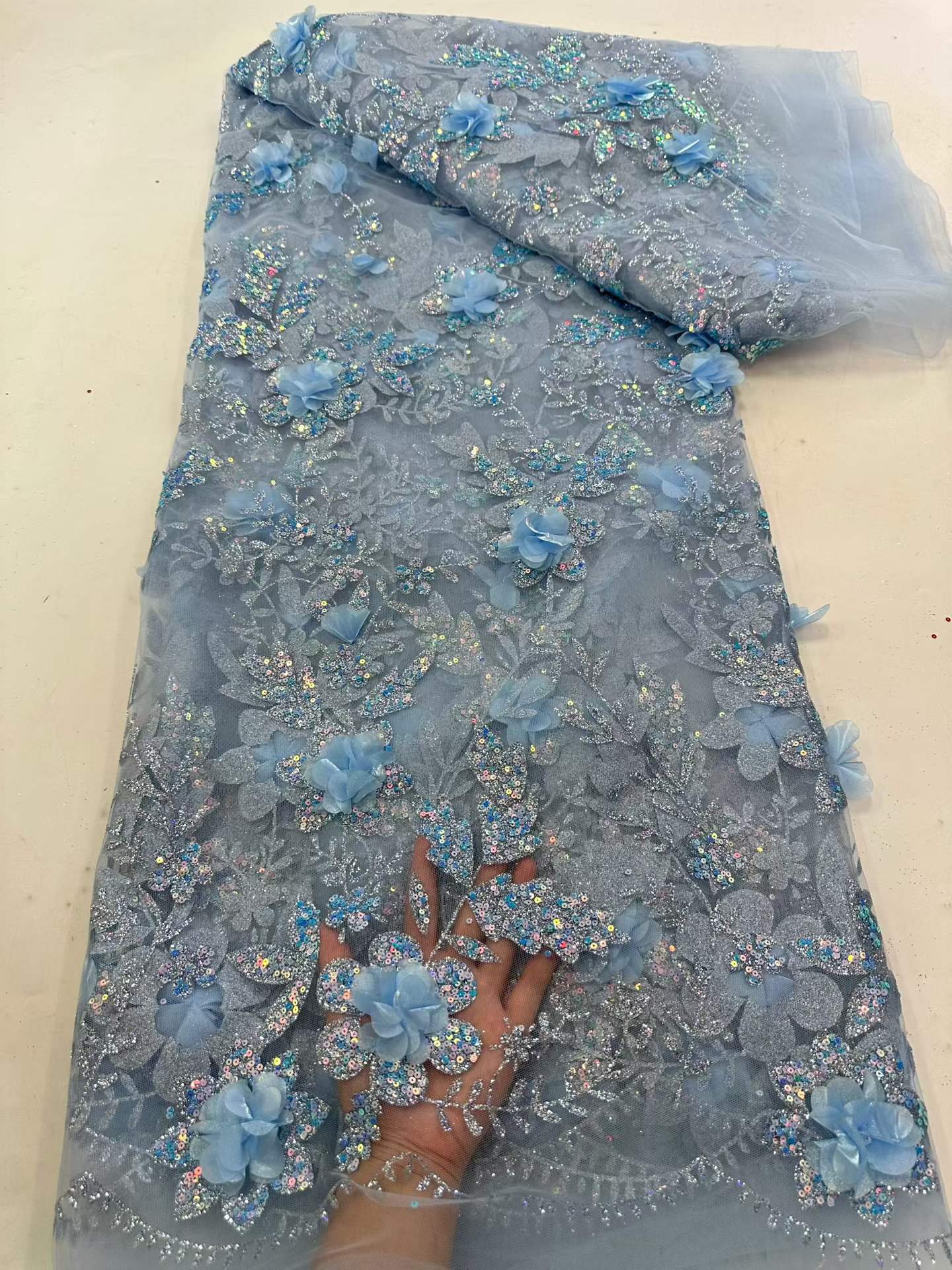 African Lace Fabric Embroidere - Embroidery Flower Pattern recension och pris