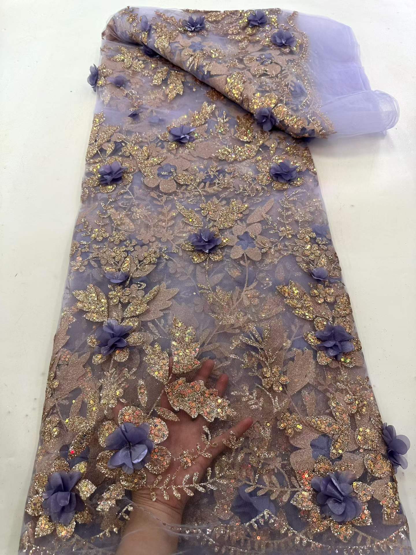 African Lace Fabric Embroidere - Embroidery Flower Pattern recension och pris
