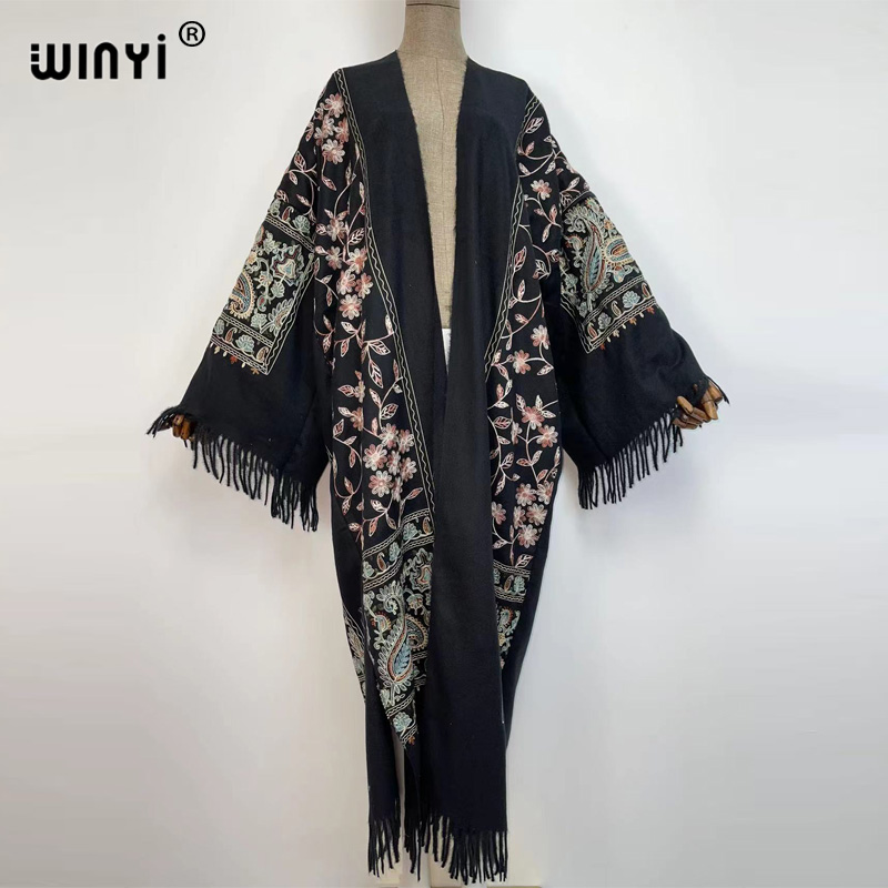 WINYI Winter Women Tassel Pash - Embroidery Pashmina recension och pris
