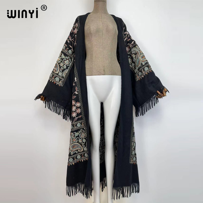 WINYI Winter Women Tassel Pash - Embroidery Pashmina recension och pris