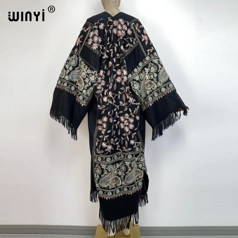 WINYI Winter Women Tassel Pash - Embroidery Pashmina recension och pris