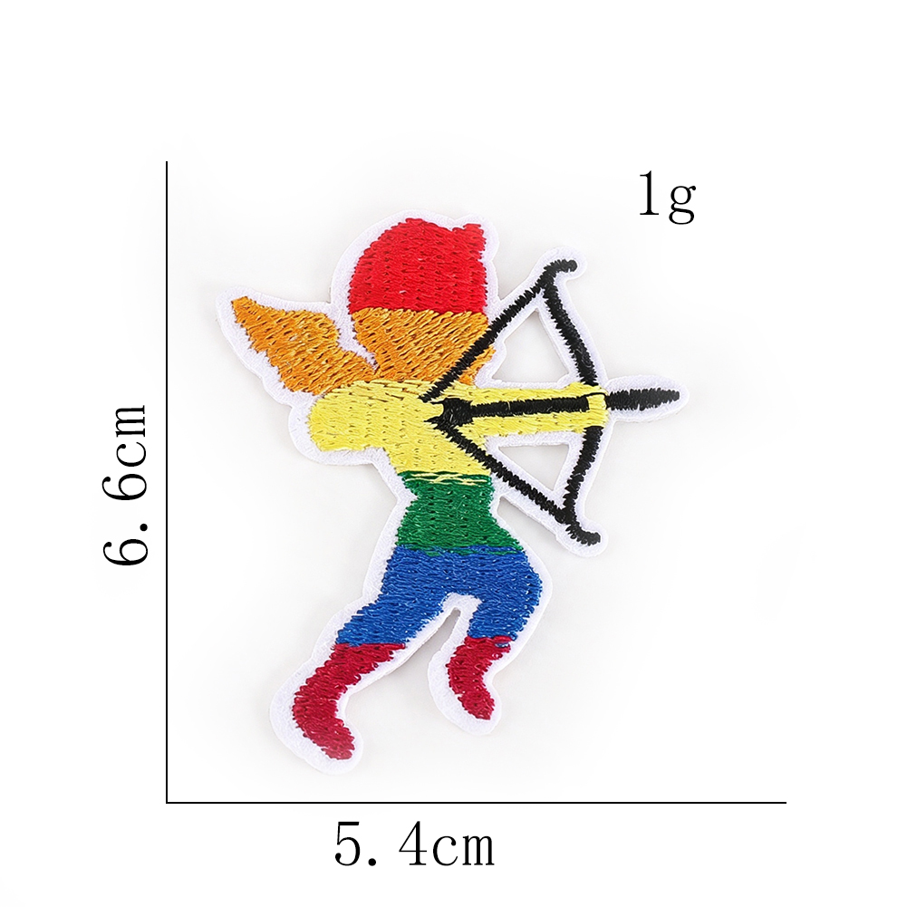 2pcs Rainbow Cupid Angel Embro - Embroidery Jacket Jeans recension och pris