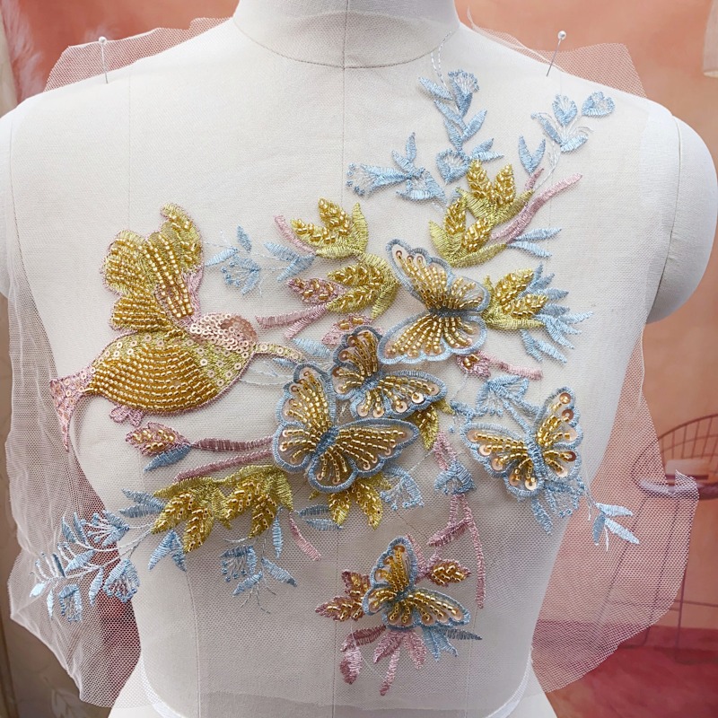 Exquisite Gold Pink Metal Blue - Embroidery Gold recension och pris