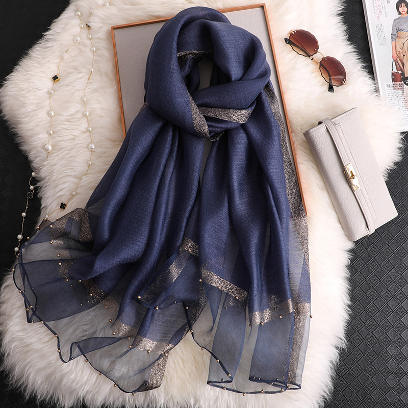 2024 Luxury 100% Silk Shawl Sc - Embroidery Hijab recension och pris