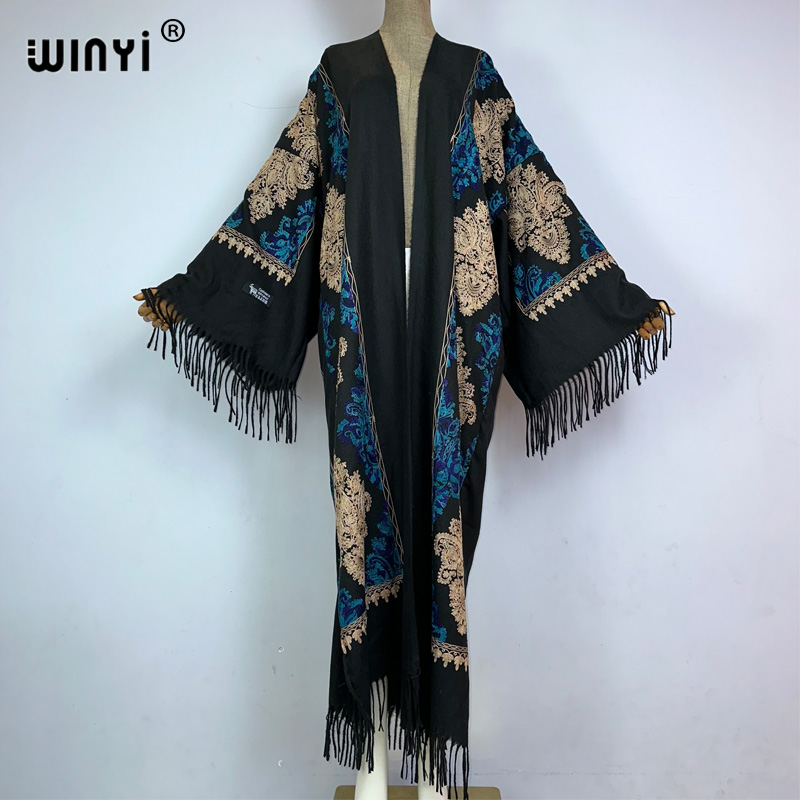 WINYI Winter Women Tassel Pash - Embroidery Pashmina recension och pris