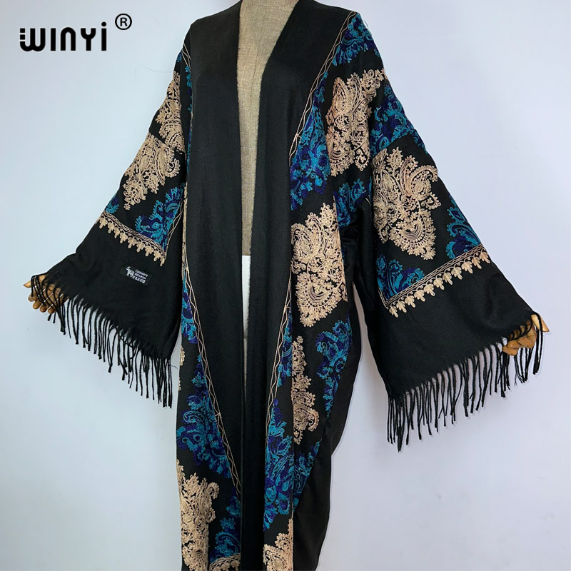 WINYI Winter Women Tassel Pash - Embroidery Pashmina recension och pris