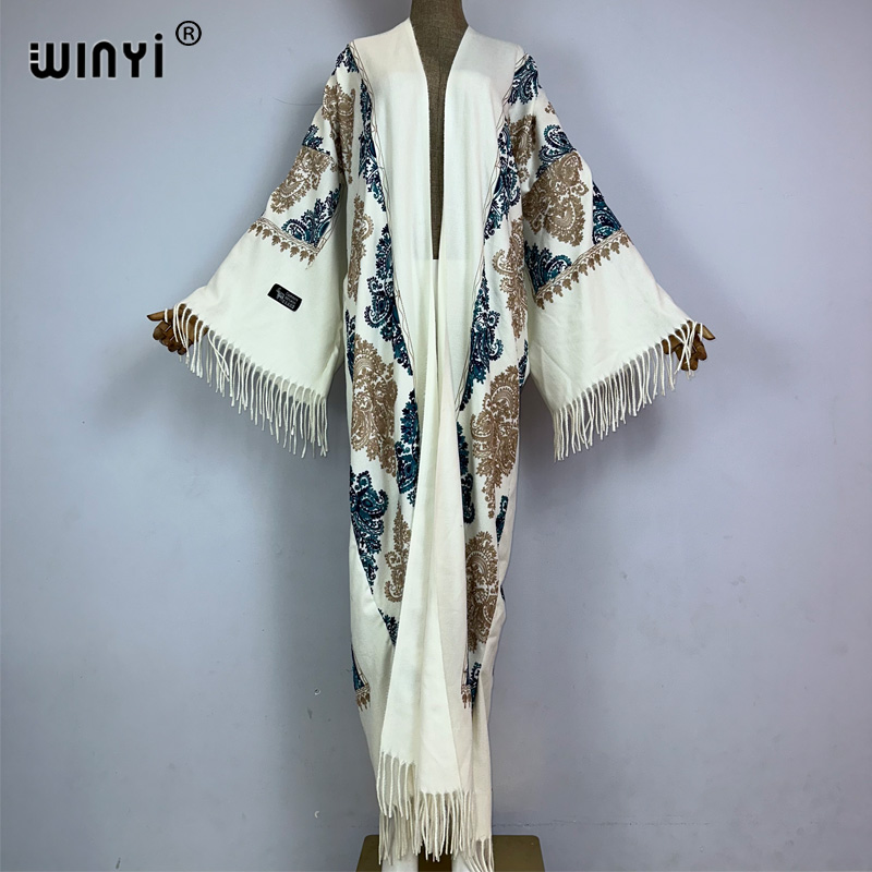 WINYI Winter Women Tassel Pash - Embroidery Pashmina recension och pris
