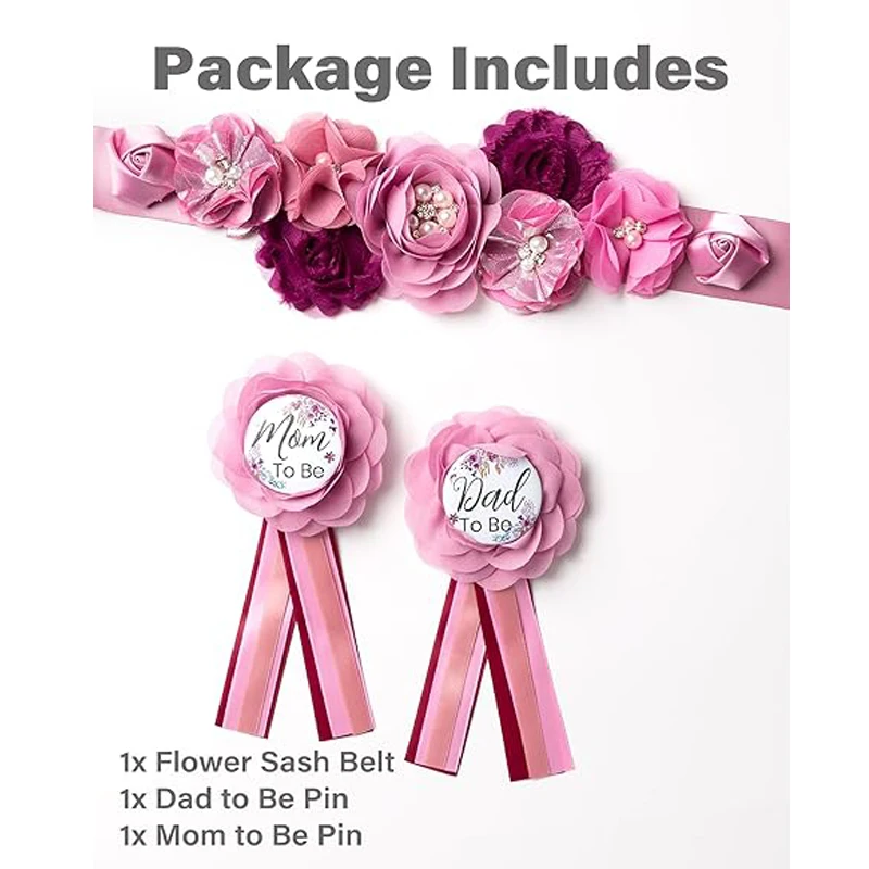 Flower Sash Set-Baby Shower Mo - Embroidery Kaftan recension och pris