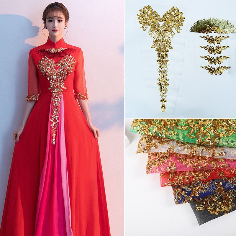 1Set Gold Foil Peony Sequin Em - Embroidery Gold recension och pris