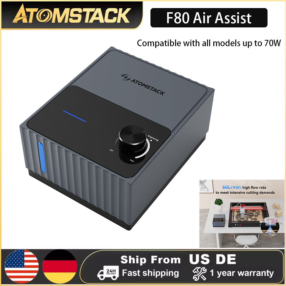 Atomstack F80 Air Assist Pump  - Embroidery Removal recension och pris