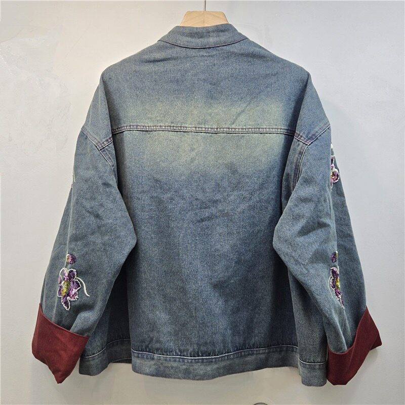 Heavy Work Sequins Flower Embr - Embroidery Jacket Jeans recension och pris