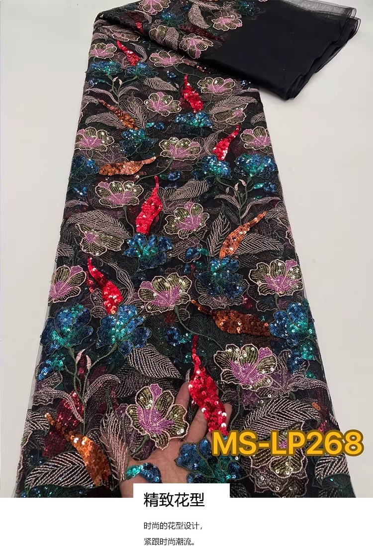 1yard Luxury Double color bead - Embroidery Flower Pattern recension och pris