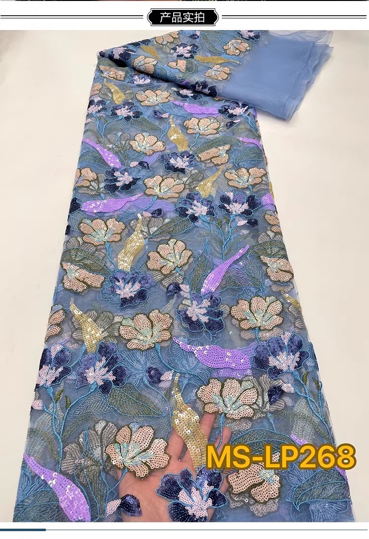 1yard Luxury Double color bead - Embroidery Flower Pattern recension och pris
