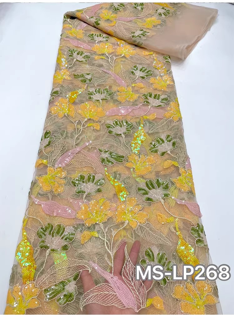 1yard Luxury Double color bead - Embroidery Flower Pattern recension och pris