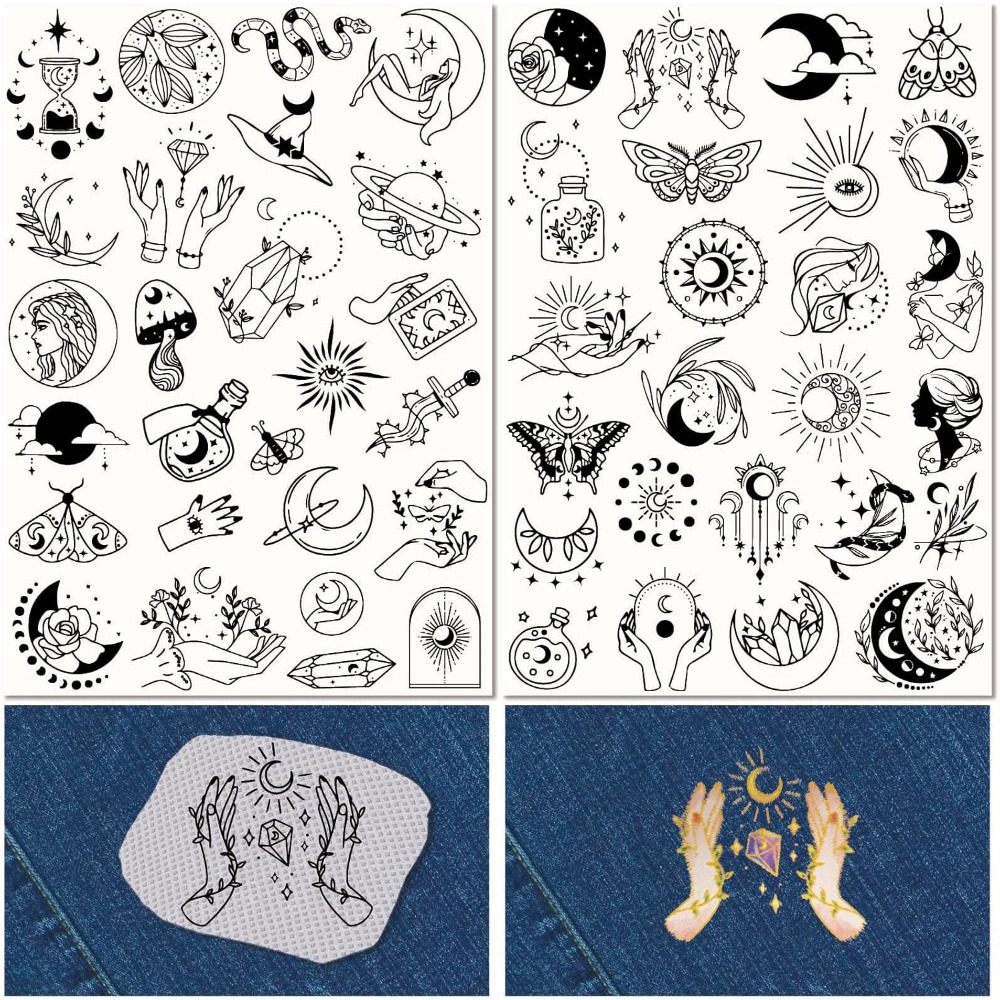 51Pcs Boho Moon Sun Water Solu - Embroidery Pattern recension och pris