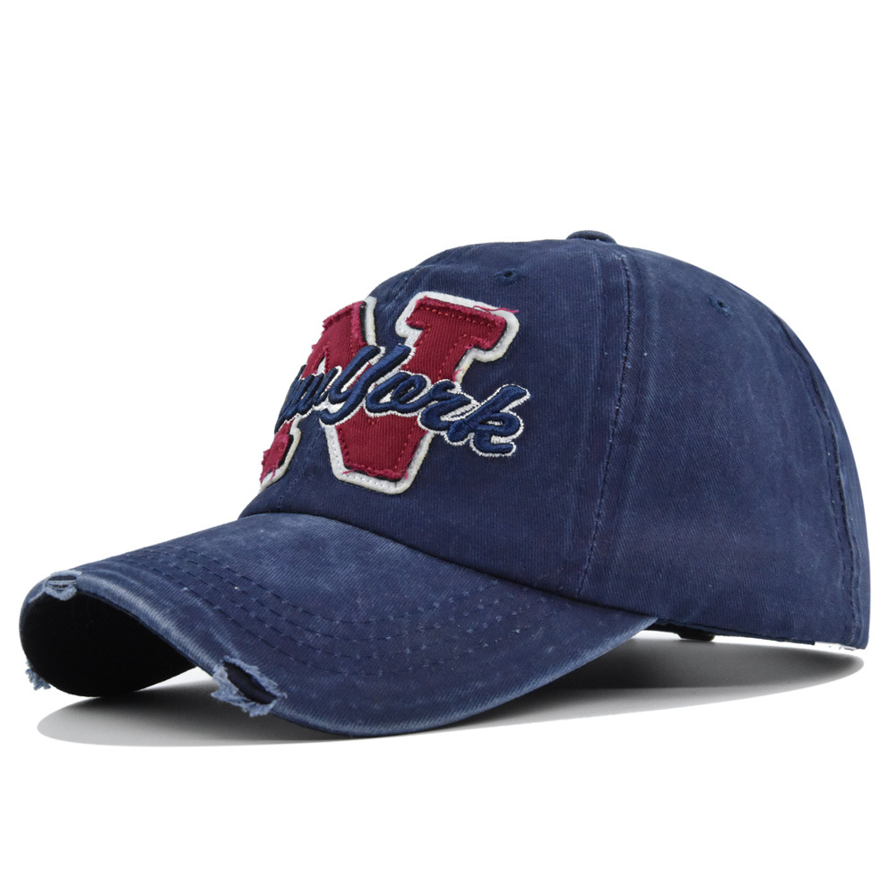 Vintage Washed  Baseball Cap F - Embroidery Letter N recension och pris